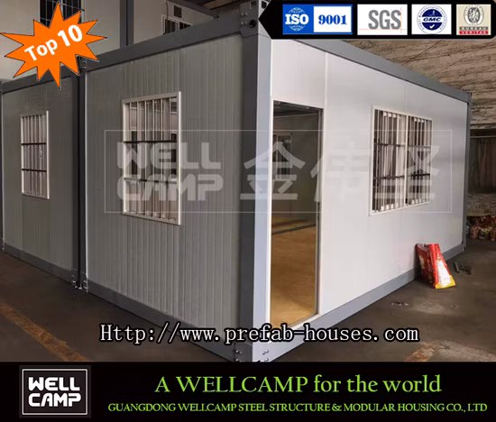 Low Cost 20FT Steel Frame Casas Modular Container House 3 Bedroom Sandwich Panel Detachable Container for Office Accommodation